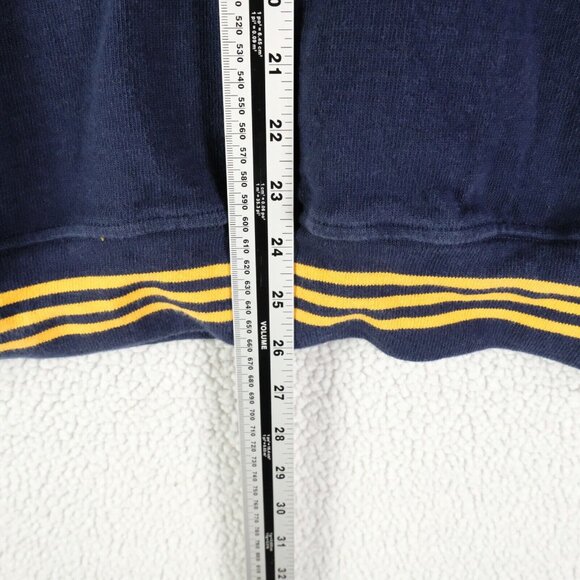 Barbarian Rugby Sweater Mens Extra Large Blue Yellow Striped V Neck Button Up - Picture 5 of 9